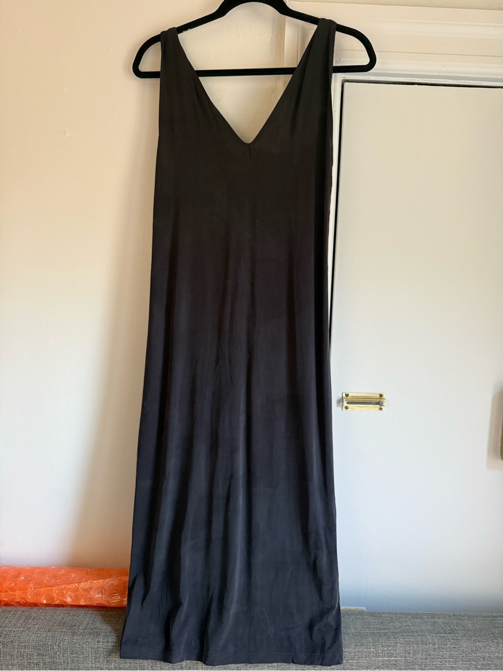 & Other Stories Black V-Neck Maxi Dress